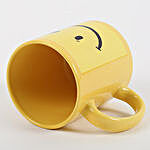 Yellow Ceramic Smiley Mug