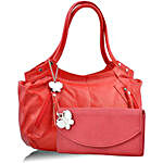 Butterflies Classy Red Handbag