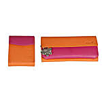 Butterflies Pink N Orange Wallet Combo