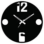 12 To 6 Black Wall Clock