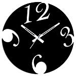 Black Wooden Wall Clock