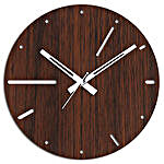 Brown N White Wooden Wall Clock