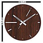 Brown N White Wooden Wall Clock