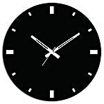 Simple Black Wooden Wall Clock