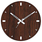 Simple Brown Wooden Wall Clock