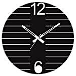 Striped Black Wall Clock
