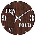 Ten Four Brown Wall Clock