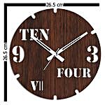 Ten Four Brown Wall Clock