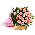 25 Pink Roses Bouquet
