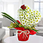 White Floral Heart Arrangement