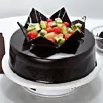 Chocolate Fruit Gateau Cake- 1kg Eggless