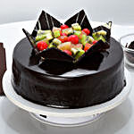 Chocolate Fruit Gateau Cake- Half kg Eggless