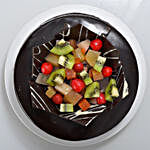 Chocolate Fruit Gateau Cake- Half kg Eggless