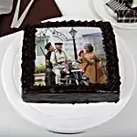 Tasty Truffle Rich Chocolate Photo Cake for Dad 1kg