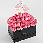 Graceful Pink Roses in a Box