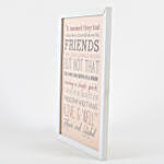 Personalized White Friendship Day Frame