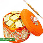 Sugarfree Chocolates in Orange Box Rakhi Hamper