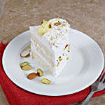 Vanilla Flavored Pista Rasmalai Cake 1 kg Eggless
