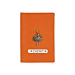 Leather Finish Passport Cover Orange