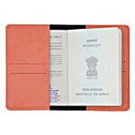 Leather Finish Passport Cover Peach