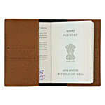 Leather Finish Passport Cover Tan