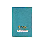 Leather Finish Passport Cover Turquoise