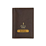 Personalised Passport Cover Dark Brown