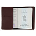 Textured Passport Cover Dark Brown