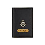 Black Personalised Passport Cover
