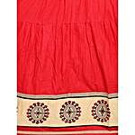 Black & Red Embroidered Unstitched Dress Material