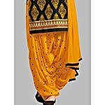 Black & Yellow Pure Cotton Dress Material