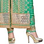 Green Pure Georgette Dress Material