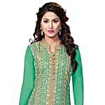 Green Pure Georgette Dress Material