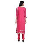 Pink Georgette Unstitched Dress Material