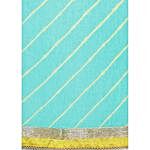 Yellow & Teal Cotton Unstitched Dress Material