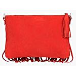 Stylish Red Fringe Sling Bag