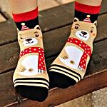 Happy Bear Ankle Length Socks