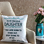 Precious Daughter Printed Cushion