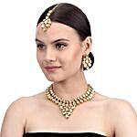 Beautiful Kundan Gold Color Jewelry Set