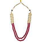 Bold Red & Gold Kundan Necklace Set