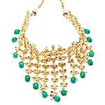 Chic Gold & Green Kundan Necklace Set