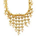 Chic Kundan Necklace Set Gold Color