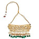 Dazzling Kundan Gold & Green Necklace Set