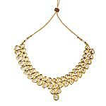 Gold Color Alluring Kundan Necklace Set