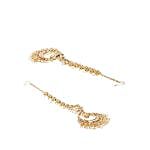 Gold Color Earrings With Hair Chain