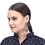 Green Designer Earrings For Daily Use