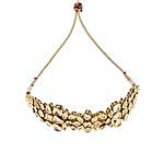 Party Wear Kundan Necklace Set Gold Color