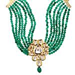 Swanky Green Kundan Necklace Set