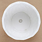 Designer Cup & Saucer Ceramic Vase White