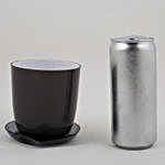 Melamine Cup & Saucer Vase Black